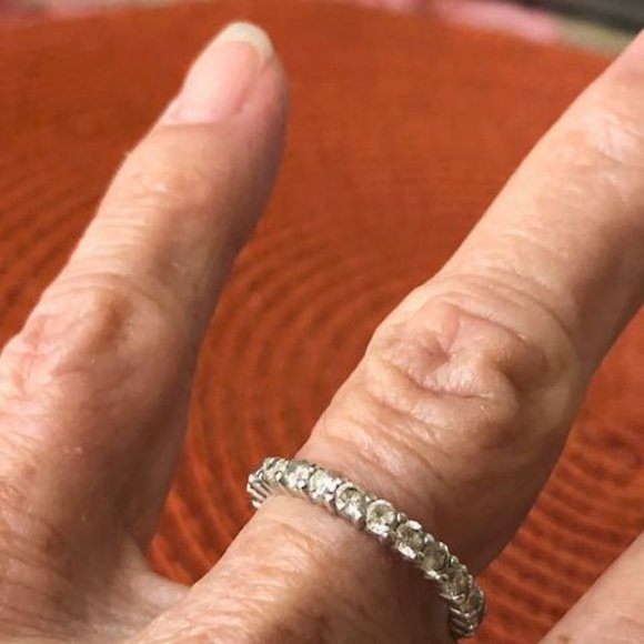 Jewelry - Silver-tone CZ Eternity Ring
